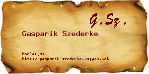 Gasparik Szederke névjegykártya